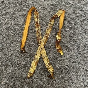 Gold Sequin Suspenders